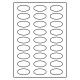 50 x 25 mm OVAAL 100 vel per doos WIT