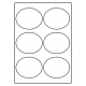 99 x 80 mm Ovale  100 feuilles p.boîte