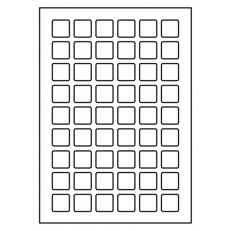 25 x 25 mm 100 feuilles p.boîte aflopend te bedrukken