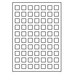 20 x 20 mm 100 feuilles p.boîte aflopend te bedrukken