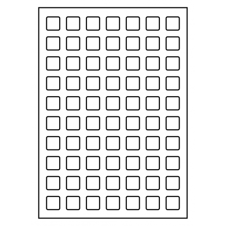 20 x 20 mm 100 feuilles p.boîte aflopend te bedrukken