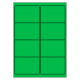 99 x 68 mm 100 feuilles p.boîte VERT