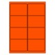 99 x 68  mm 100 p.boîte ORANGE FLUO