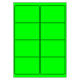 40 mm rondes 100 feuilles p.boîte VERT FLUO