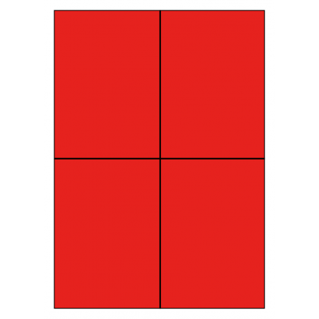 105 x 148 mm 100 feuilles p.boîte ROUGE