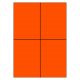 105 x 148 mm 100 feuilles p. boîte ORANGE FLUO