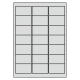 63 x 38 mm 50 feuilles a 21 p. feuilles ALUMINIUM