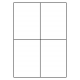 Kunststof etiketten autobanden 105 x 148 mm  800 WIT