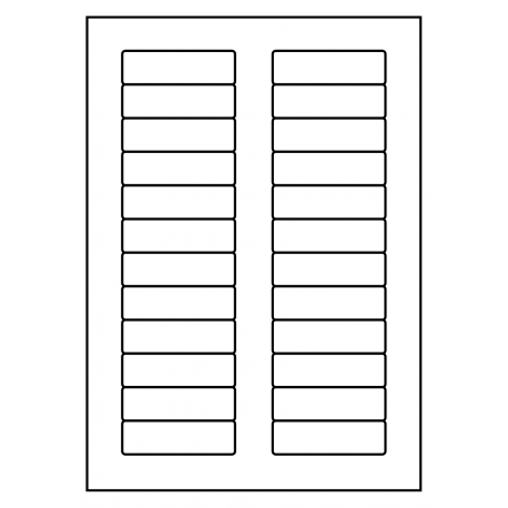 72 x 21,2 mm   200 vel per doos  24 etiketten per vel