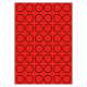 30 mm rondes 100 feuilles p.boîte ROUGE