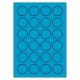 40 mm rondes 100 feuilles p.boîte BLEU