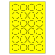 100 feuilles p.boîte rondes 40 mm JAUNE FLUO