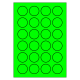 100 feuilles p.boîte rondes 40 mm VERT FLUOR