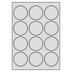 63 mm rondes 50 feuilles p.boîte Aluminium