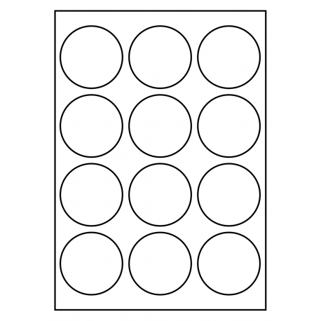 63 mm rondes 100 feuilles p.boîte GLOSSY