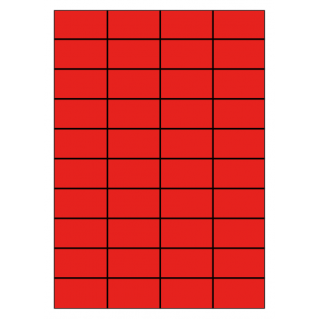 52 x 30 mm 100 feuilles p.boîte ROUGE