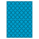30 mm rondes 100 feuilles p.boîte BLEU