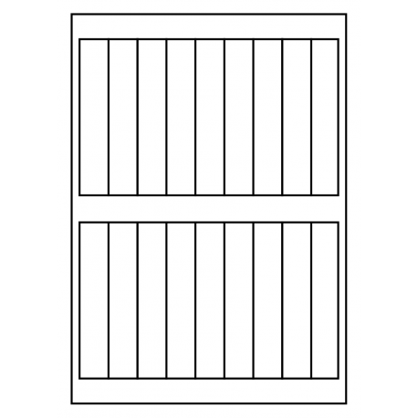 22x 120 mm 100 feuilles p.boîte