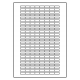 20 x 8 mm 100 feuilles p.boîte a 200 etiketten