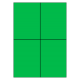 Kunststof etiketten autobanden 105 x 148 mm GROEN