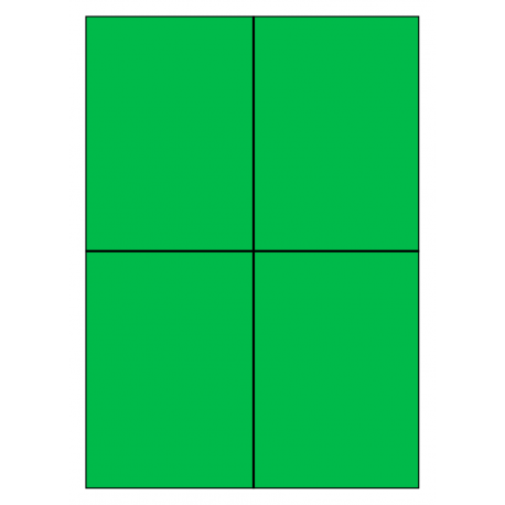 Kunststof etiketten autobanden 105 x 148 mm GROEN