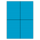 Kunststof etiketten autobanden 105 x 148 mm BLAUW