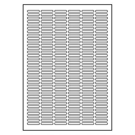30 x 6 mm   204   etiketten per vel