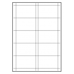 Cartes de visite 85 x 54 mm 100 feuilles à 10 cartes
