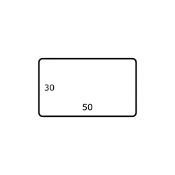 50 mm x 30 mm Papier Brillant 3.000 par rouleaux