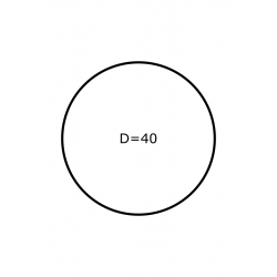 40 mm Rondes Papier Brillant 2x 4.000 par rouleaux
