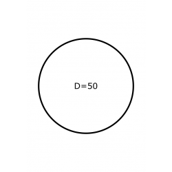 50 mm Rondes Paper Brillant 2.500 par rouleaux