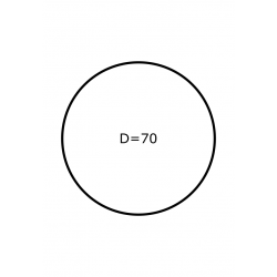 70 mm Rondes Papier Brillant 2.000 par rouleaux