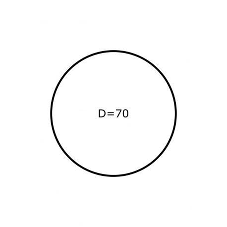 70 mm Rondes Papier Brillant 2.000 par rouleaux