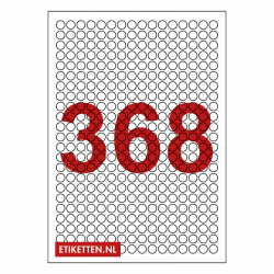 10 mm Rondes 100 feuilles p. boite 368 p. feuille