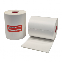 FedEx verzendetiketten, 100x150 mm, 300 etiketten per rol, kern 25 mm, Direct Thermisch, permanent met perforatie.